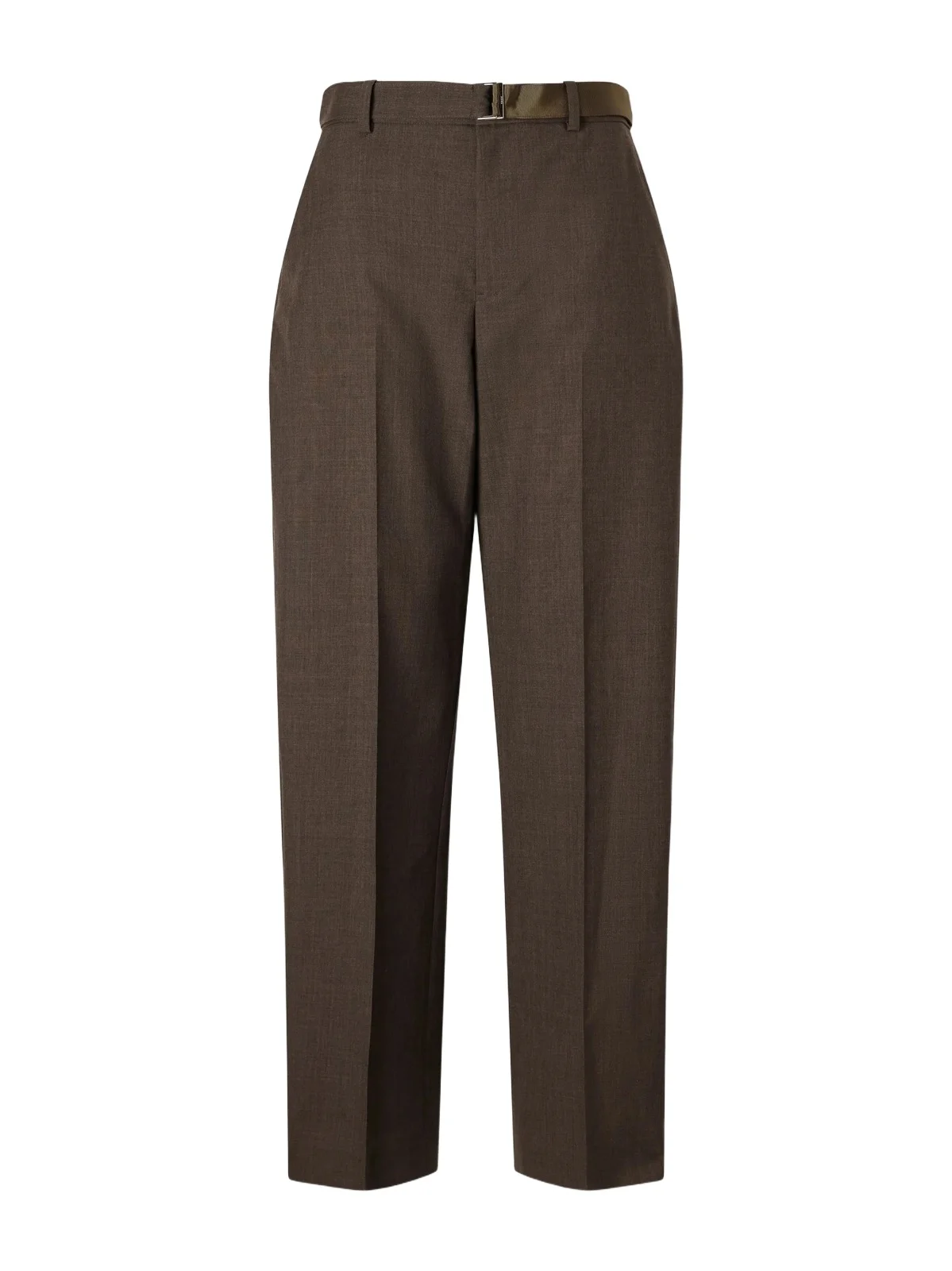 Pleated Belted Twill Wide-leg Pants Pleated Belted Twill Wide-leg Pants