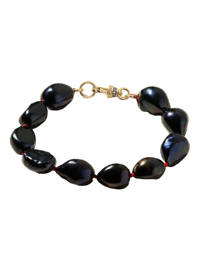 Lucy Delius 14-karat Gold, Diamonds And Pearl Bracelet | Image 1 Lucy Delius 14-karat Gold, Diamonds And Pearl Bracelet | Image 1