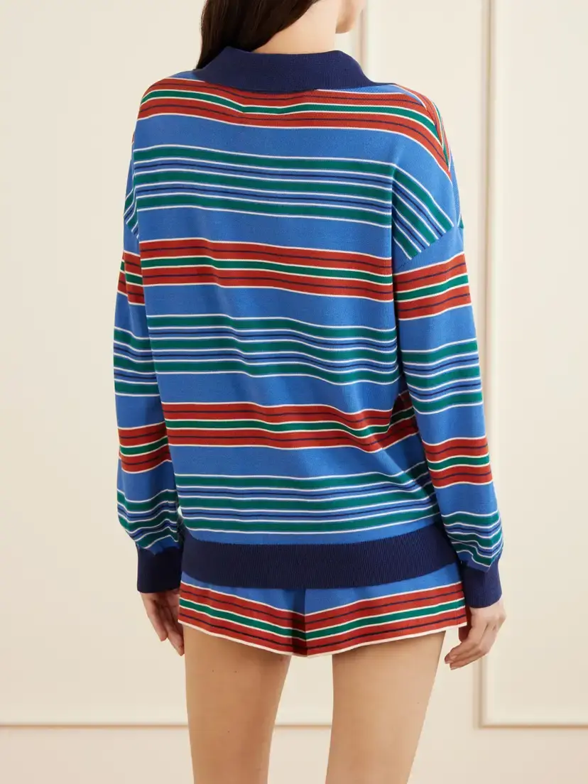 Faithfull Striped Jersey Polo Shirt - Unknown | Thumbnail 4 Faithfull Striped Jersey Polo Shirt - Unknown | Thumbnail 4