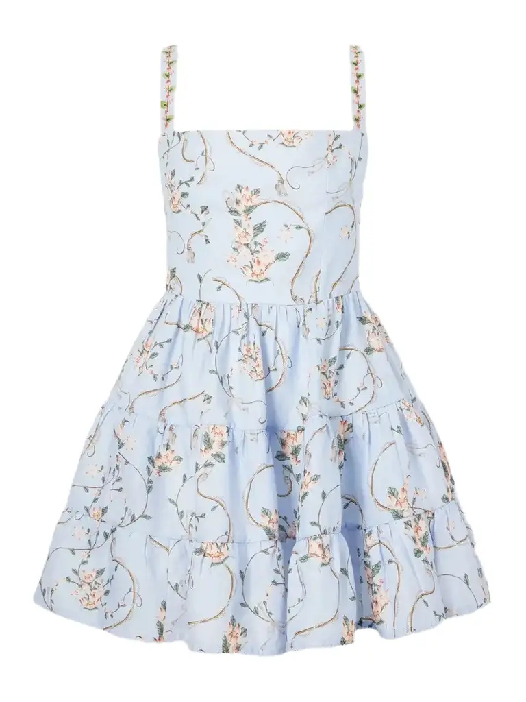 Agua by Agua Bendita Lima Floral-print Linen Mini Dress | Image 1 Agua by Agua Bendita Lima Floral-print Linen Mini Dress | Image 1