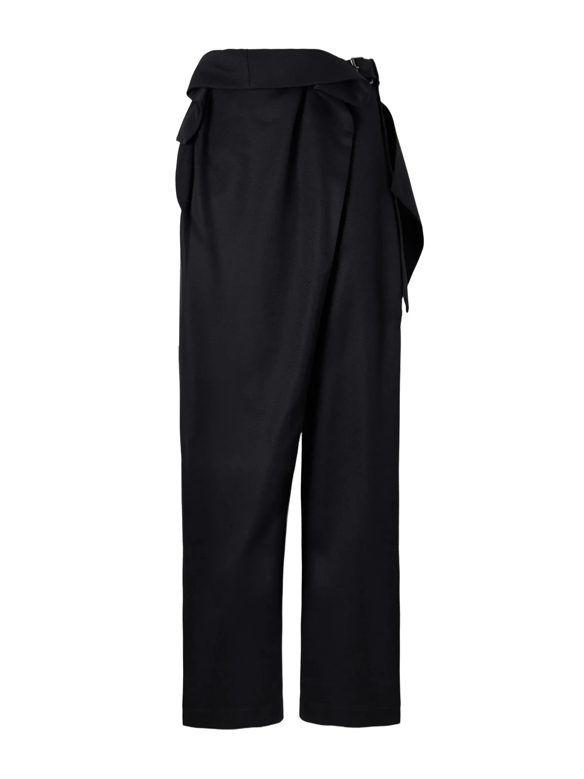 Ruffled Belted Wool Wide-leg Pants Ruffled Belted Wool Wide-leg Pants