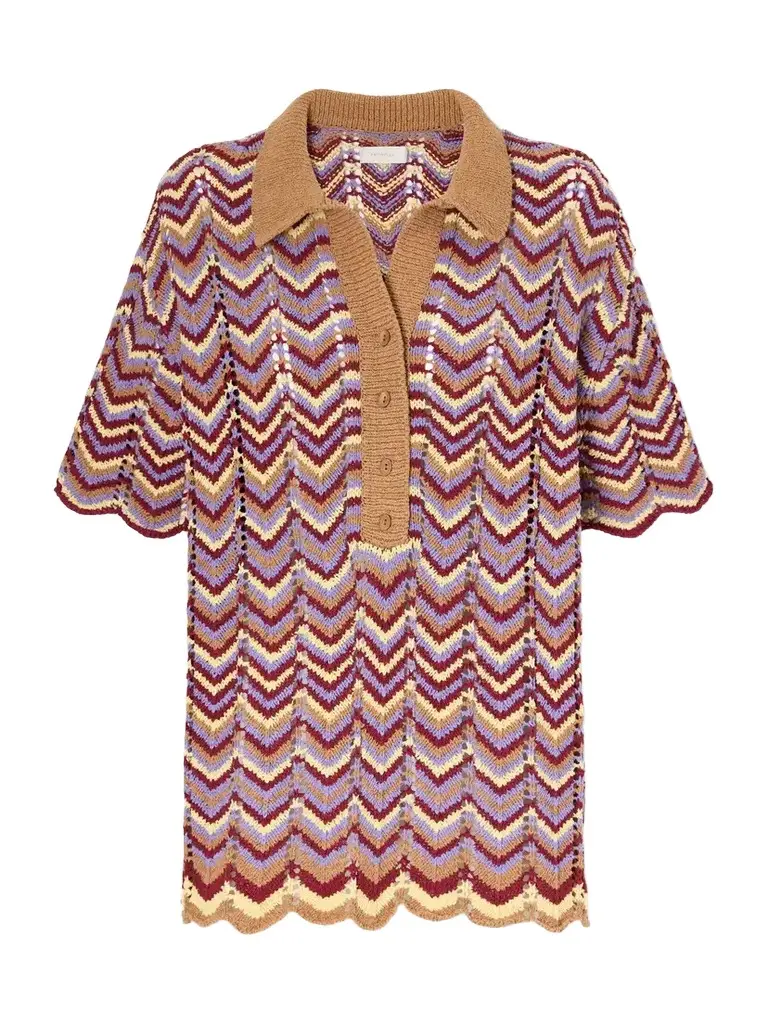 Faithfull Luis Striped Cotton-blend Knitted Polo | Image 1 Faithfull Luis Striped Cotton-blend Knitted Polo | Image 1