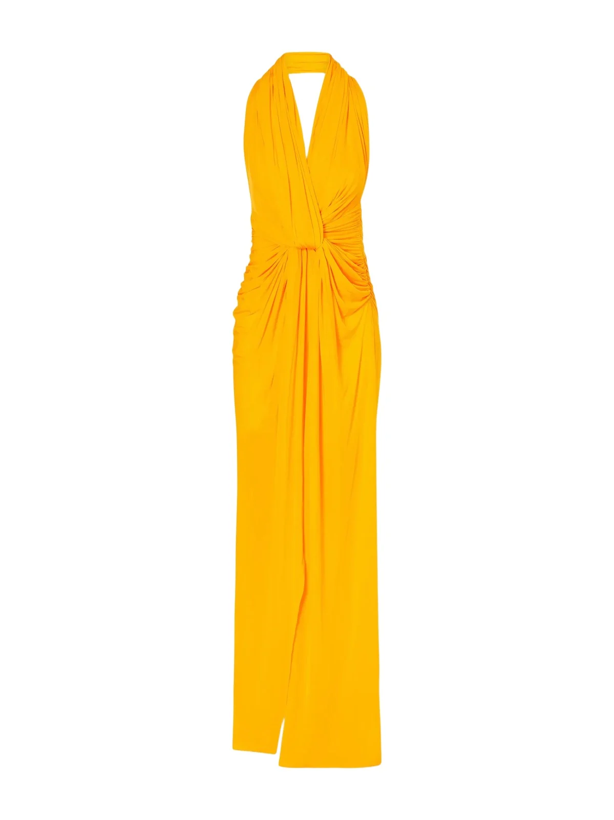 Alex Perry Ruched Jersey Halterneck Gown