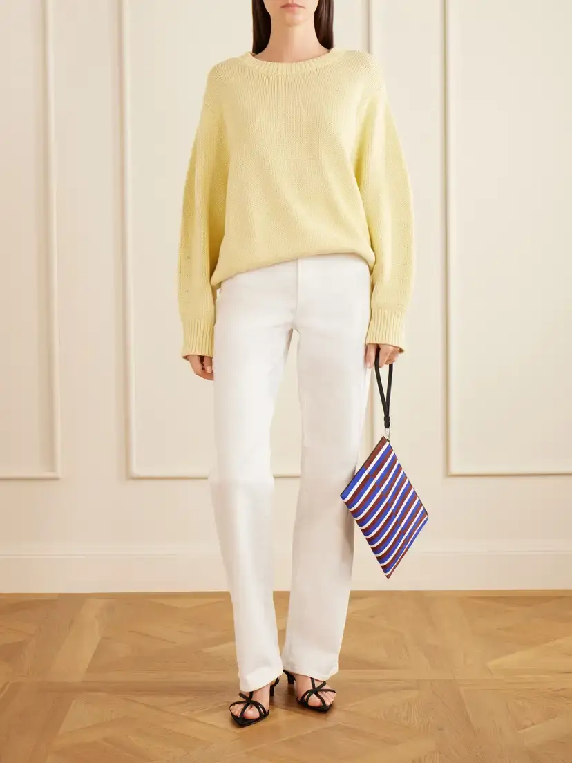 Proenza Schouler Leather Intarsia Leather-trimmed Suede Pouch | Thumbnail 2