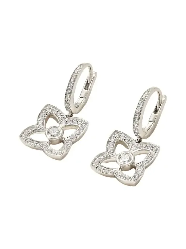 Lotus By De Beers 18-karat White Gold Diamond Earrings Lotus By De Beers 18-karat White Gold Diamond Earrings