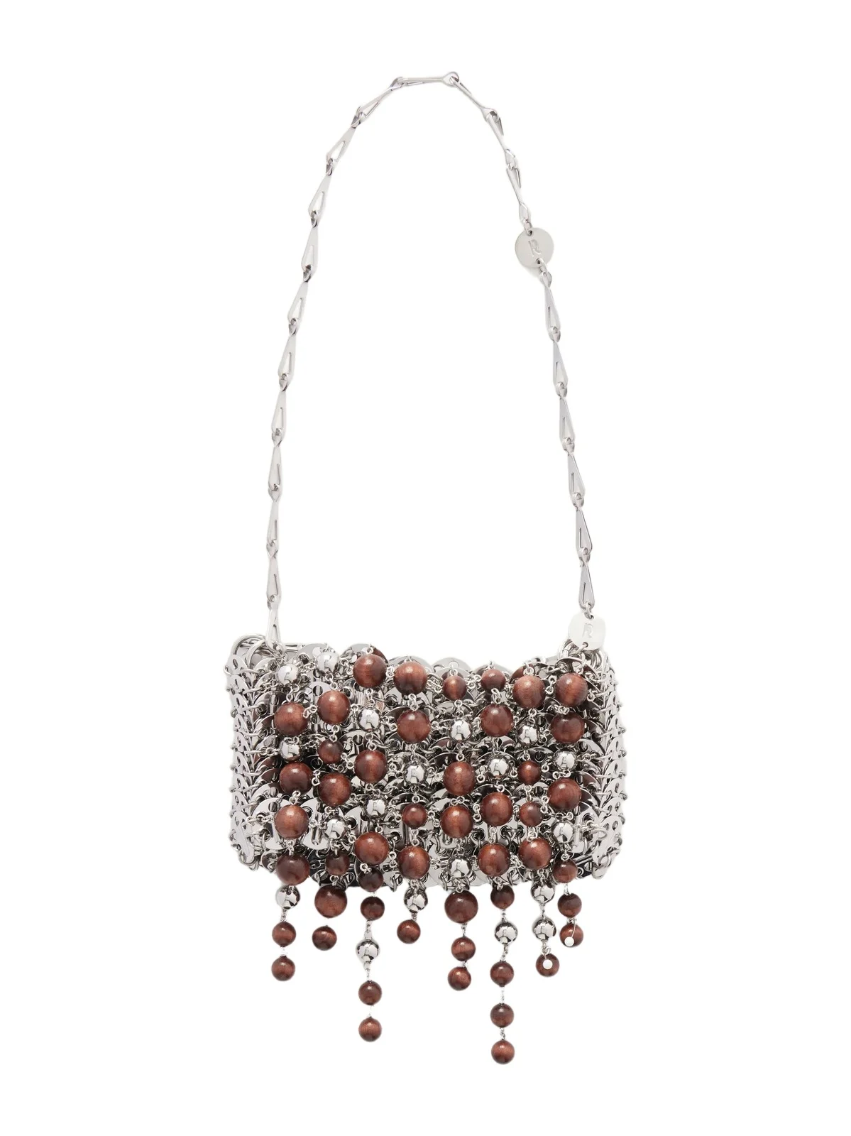 Rabanne 1969 Nano Fringed Beaded Chainmail Shoulder Bag