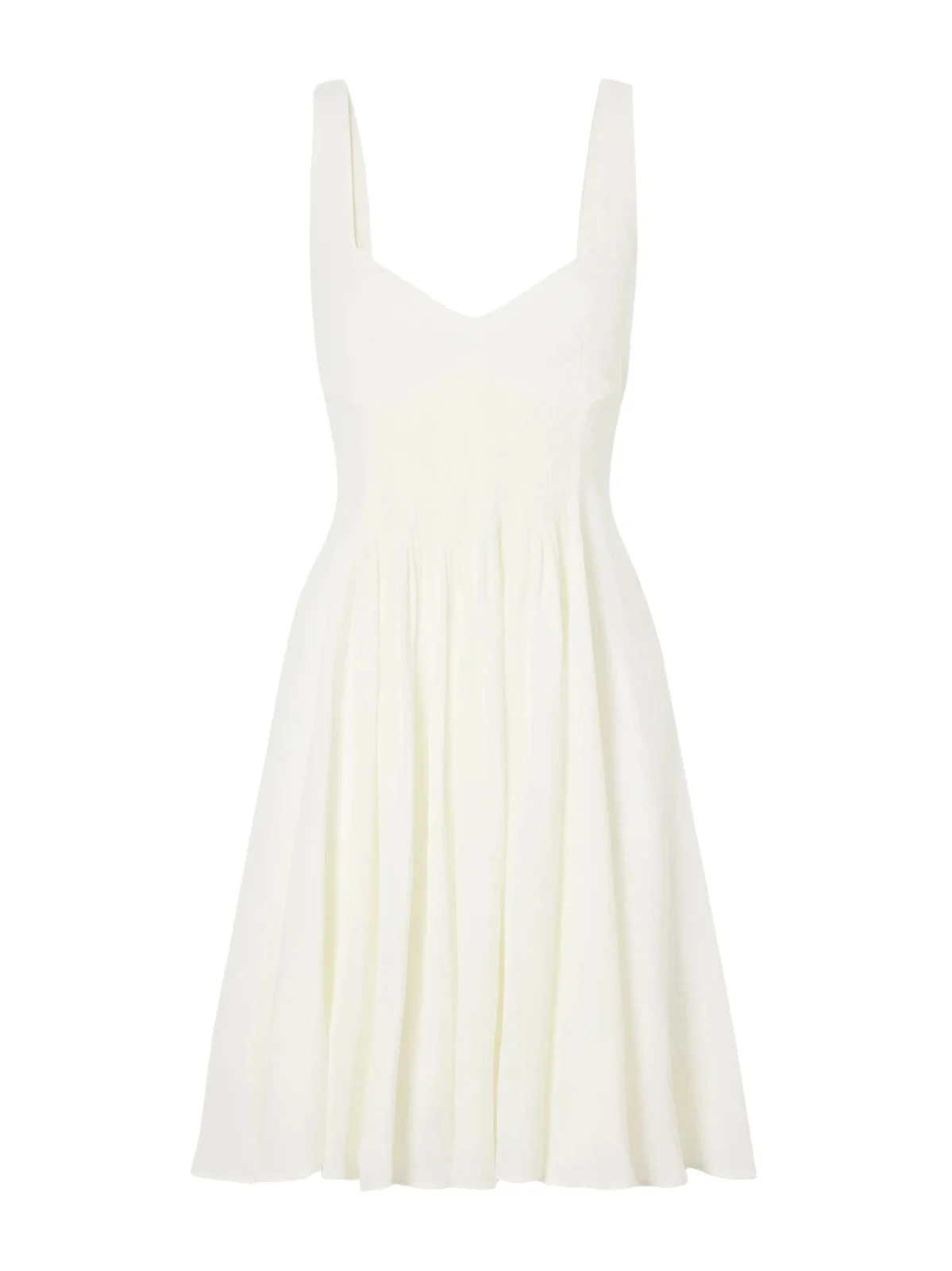 Pleated Gathered Crepon Mini Dress