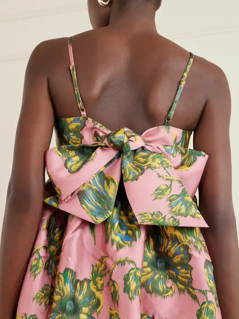 ALÉMAIS Faye Tie-detailed Floral-print Twill Midi Dress | Thumbnail 4