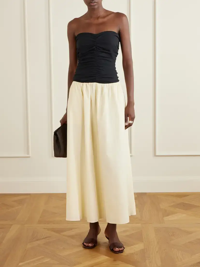 Faithfull Sant Roc Gathered-detail Cotton-blend Cloqué Midi Dress | Thumbnail 2 Faithfull Sant Roc Gathered-detail Cotton-blend Cloqué Midi Dress | Thumbnail 2