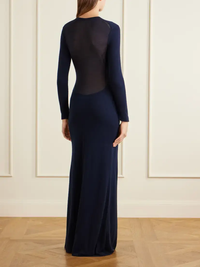 Tom Ford Cashmere And Cotton-blend Knitted Maxi Dress | Thumbnail 3 Tom Ford Cashmere And Cotton-blend Knitted Maxi Dress | Thumbnail 3