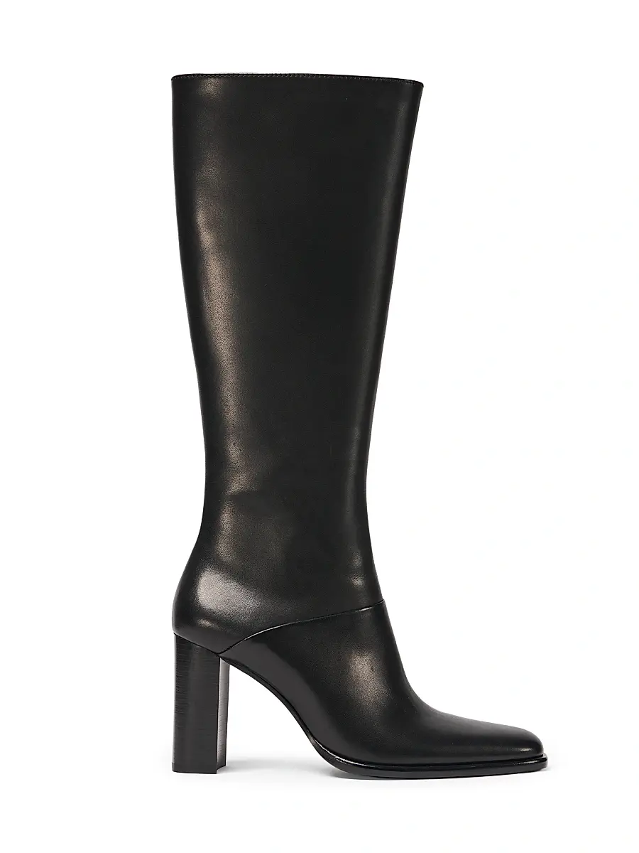 Simkhai Women's Carolyn 85MM Leather Knee-High Boots - Black - Size 11 | Image 1 Simkhai Women's Carolyn 85MM Leather Knee-High Boots - Black - Size 11 | Image 1