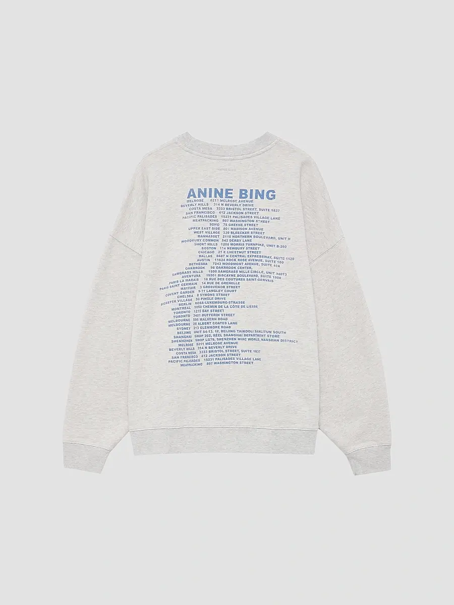 Anine Bing Women's Miles Waves Cotton Fleece Crewneck Sweatshirt | Thumbnail 6 Anine Bing Women's Miles Waves Cotton Fleece Crewneck Sweatshirt | Thumbnail 6