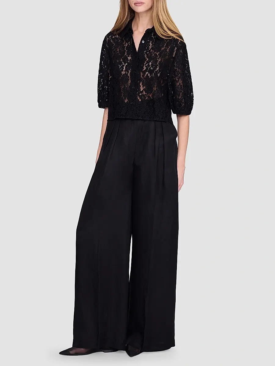 Anine Bing Women's Shayna Lace Boxy Top | Thumbnail 2 Anine Bing Women's Shayna Lace Boxy Top | Thumbnail 2