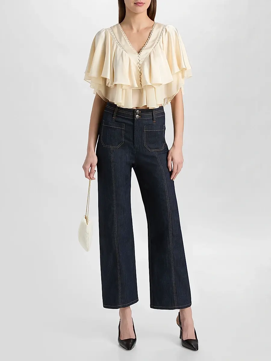 Cinq à Sept Women's Mary Flounce Top | Thumbnail 2 Cinq à Sept Women's Mary Flounce Top | Thumbnail 2