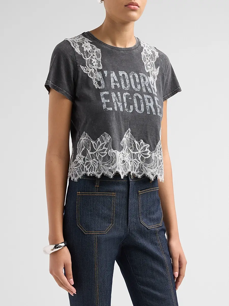 Cinq à Sept Women's Jadore Encore T-Shirt | Thumbnail 4 Cinq à Sept Women's Jadore Encore T-Shirt | Thumbnail 4