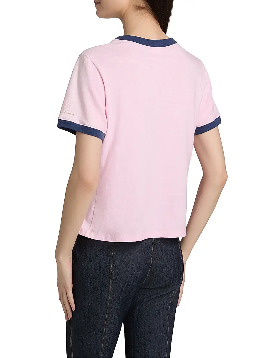 Cinq à Sept Women's New York L'Amour Paris Shrunken Ringer T-Shirt | Thumbnail 5 Cinq à Sept Women's New York L'Amour Paris Shrunken Ringer T-Shirt | Thumbnail 5