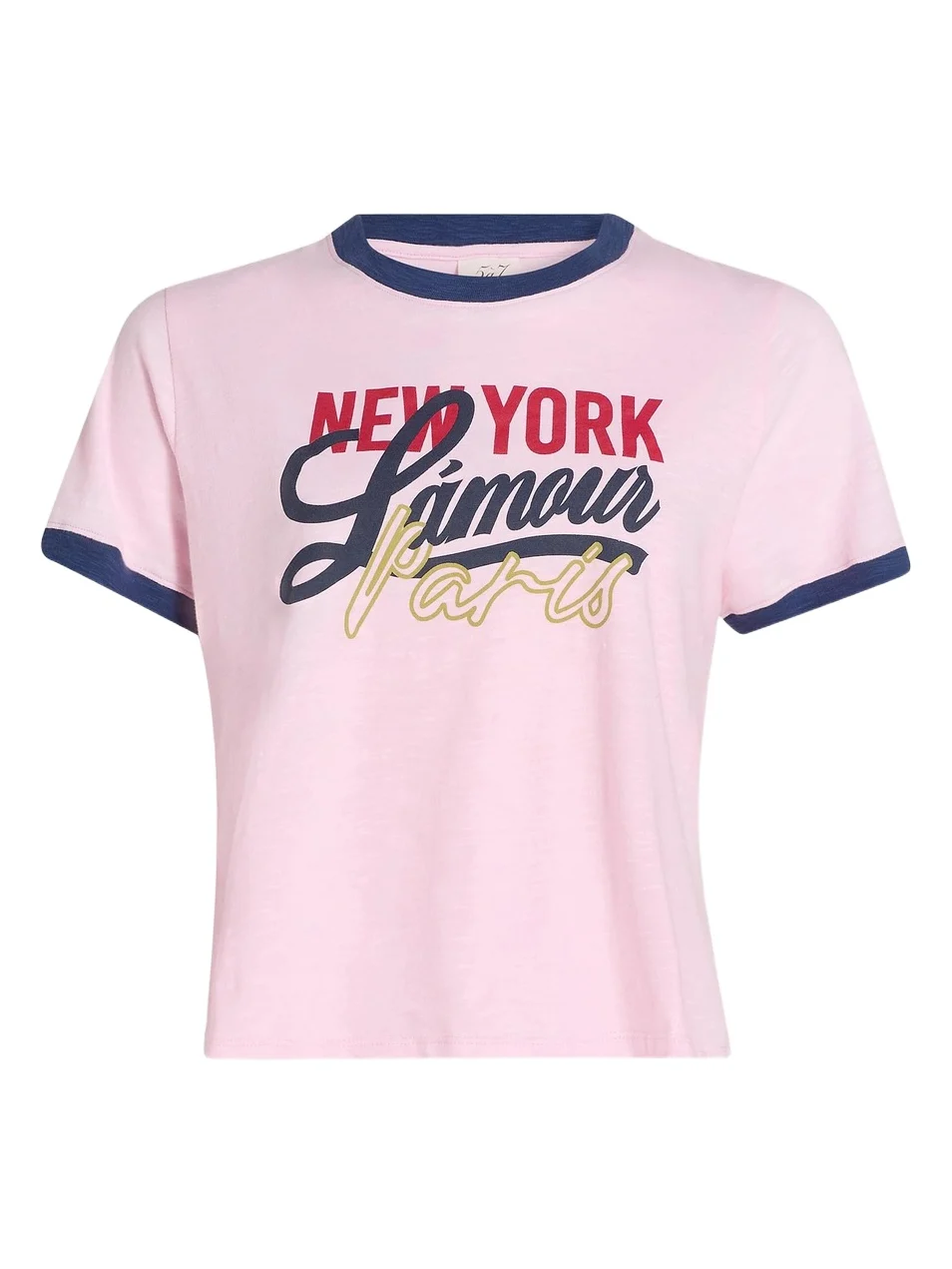 Cinq à Sept Women's New York L'Amour Paris Shrunken Ringer T-Shirt