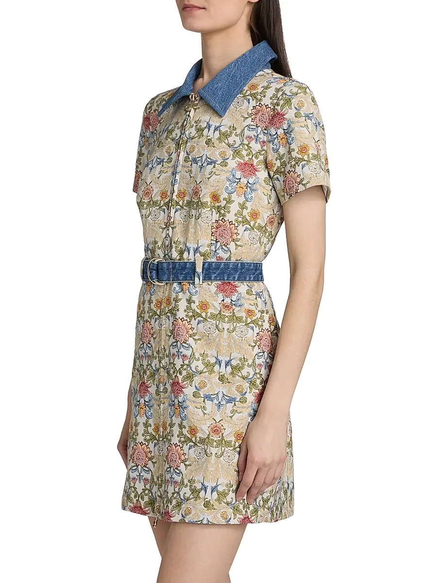 Cinq à Sept Women's Bea Floral Jacquard Minidress | Thumbnail 4 Cinq à Sept Women's Bea Floral Jacquard Minidress | Thumbnail 4