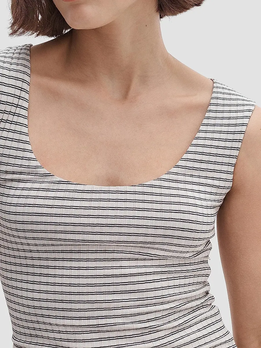 rag & bone Women's Luca Reversible Striped Rib-Knit Tank | Thumbnail 5