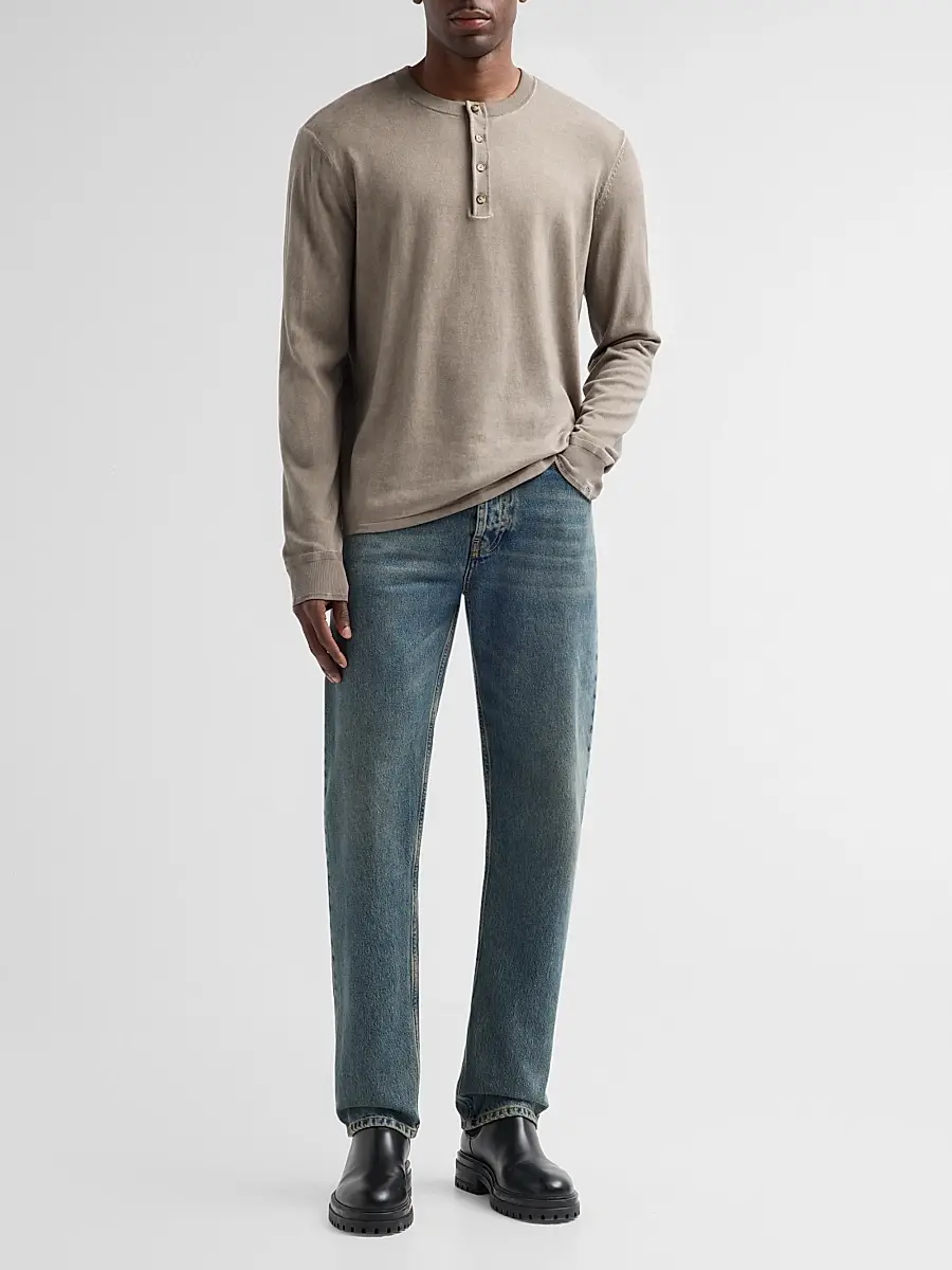 rag & bone Men's Cotton Henley | Thumbnail 2 rag & bone Men's Cotton Henley | Thumbnail 2