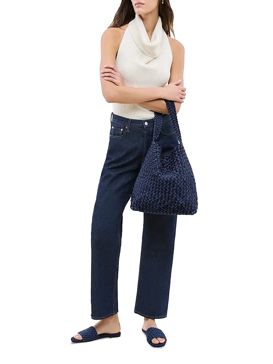 Naghedi Women's Nomad Medium Double Weave Denim Hobo Shoulder Bag | Thumbnail 2