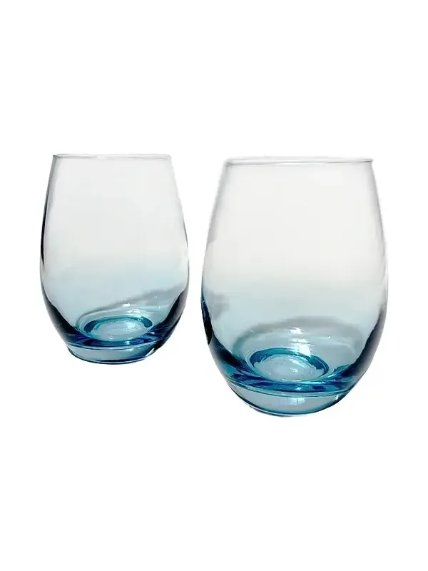 Anna New York Talianna Ombré 2-Piece Stemless Wine Glass Set