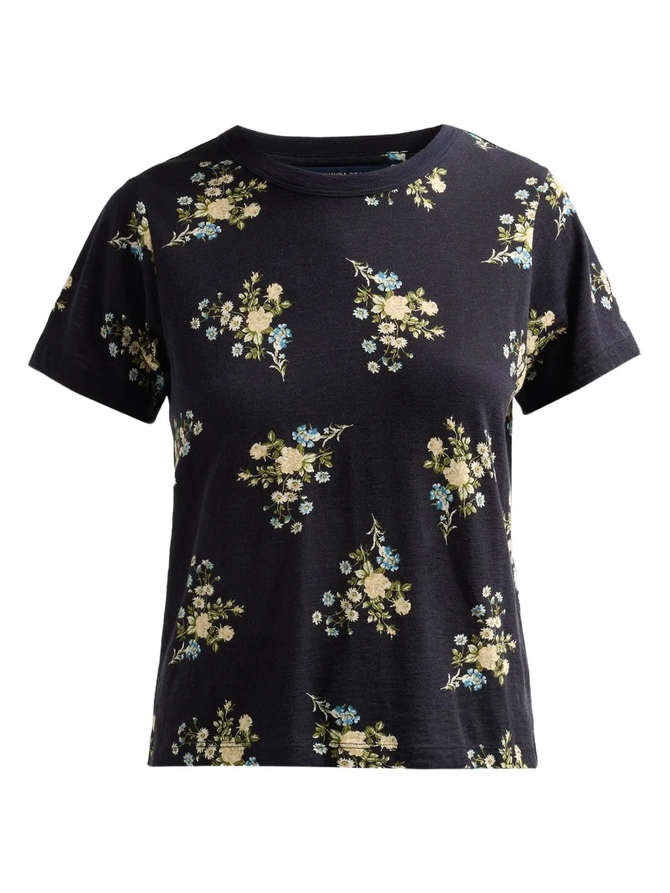 Veronica Beard Women's Carla Floral Cotton Crewneck T-Shirt