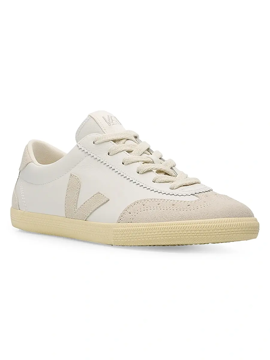 Veja Women's Volley Two-Tone Leather Low-Top Court Sneakers | Thumbnail 3 Veja Women's Volley Two-Tone Leather Low-Top Court Sneakers | Thumbnail 3