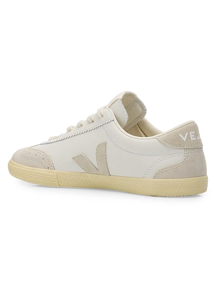 Veja Women's Volley Two-Tone Leather Low-Top Court Sneakers | Thumbnail 4 Veja Women's Volley Two-Tone Leather Low-Top Court Sneakers | Thumbnail 4