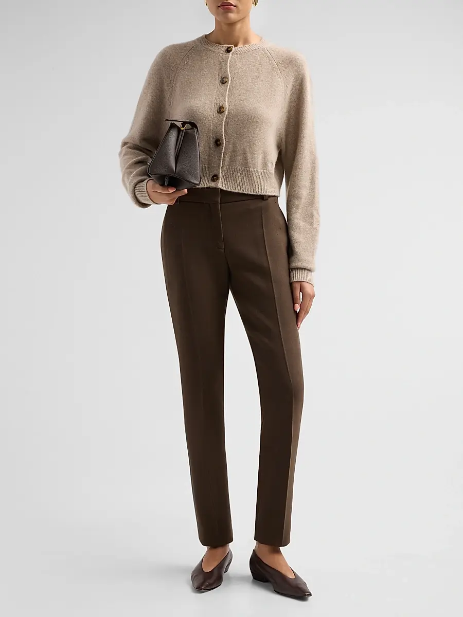Loulou de Saison Women's Heike Cashmere Crop Cardigan | Thumbnail 2 Loulou de Saison Women's Heike Cashmere Crop Cardigan | Thumbnail 2