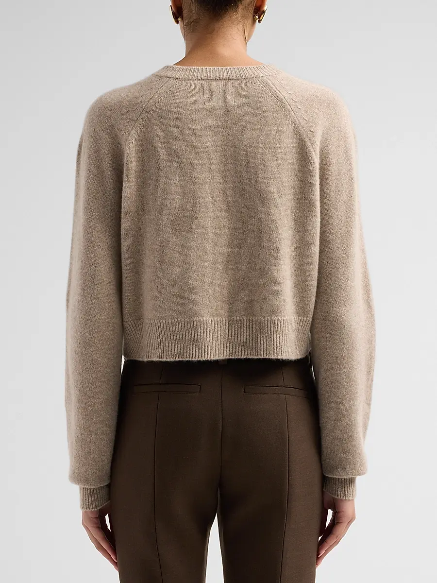 Loulou de Saison Women's Heike Cashmere Crop Cardigan | Thumbnail 3 Loulou de Saison Women's Heike Cashmere Crop Cardigan | Thumbnail 3