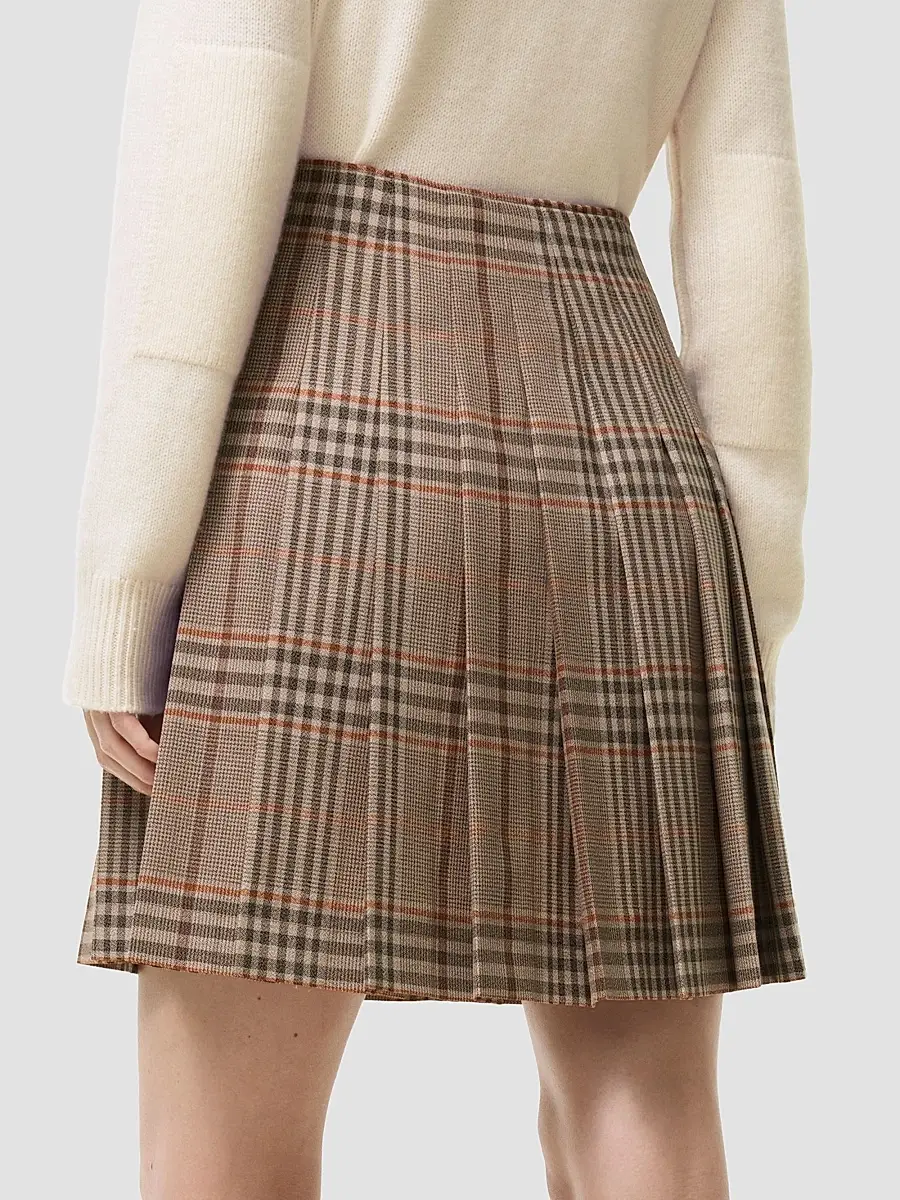 Burberry Women's Odessa Check Wool Mini Skirt | Thumbnail 3 Burberry Women's Odessa Check Wool Mini Skirt | Thumbnail 3