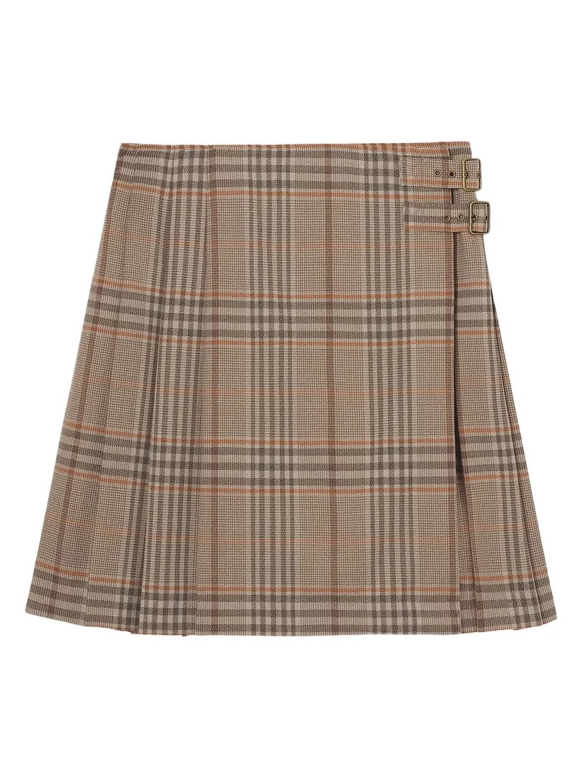 Women's Odessa Check Wool Mini Skirt Women's Odessa Check Wool Mini Skirt