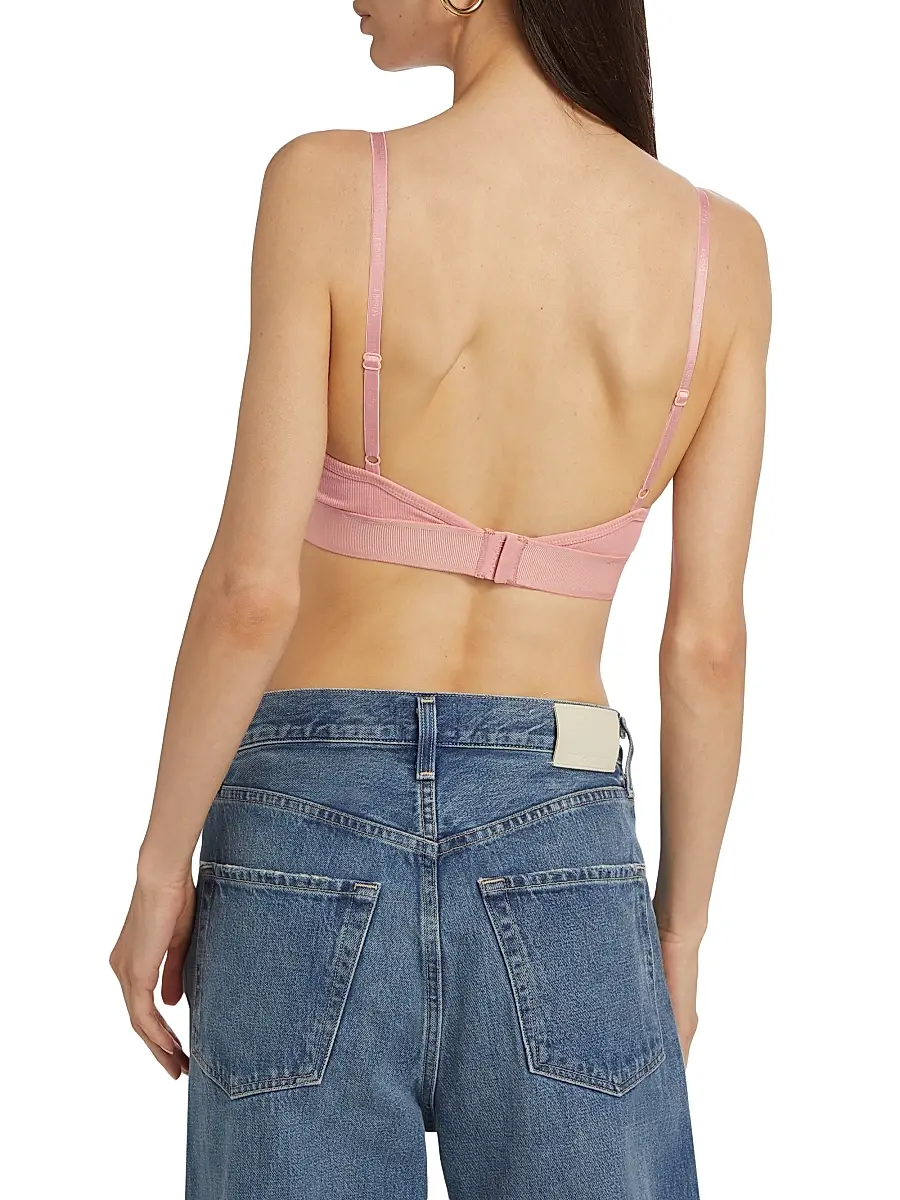 Versace Women's Rib-Knit Logo Bralette | Thumbnail 4 Versace Women's Rib-Knit Logo Bralette | Thumbnail 4