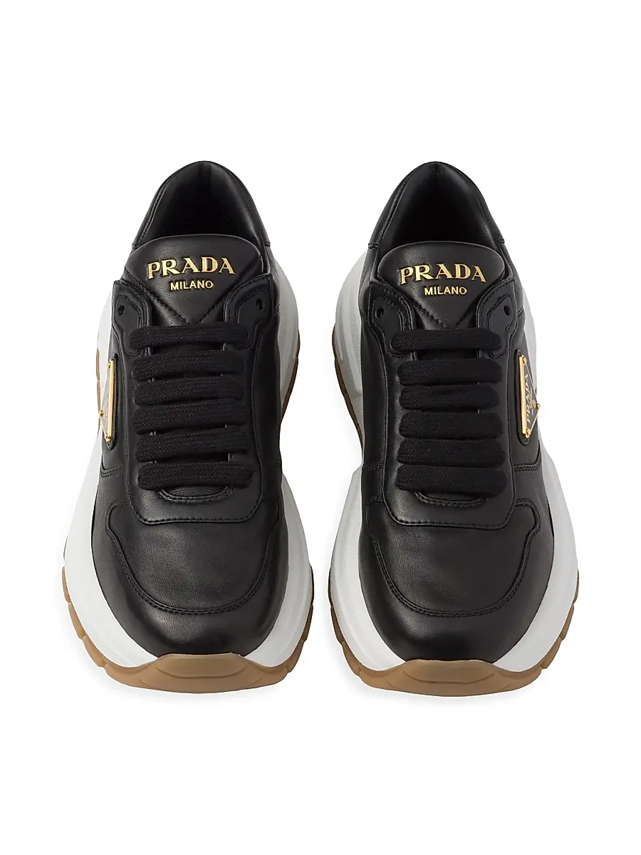 Prada Women's Leather Sneakers | Thumbnail 2 Prada Women's Leather Sneakers | Thumbnail 2