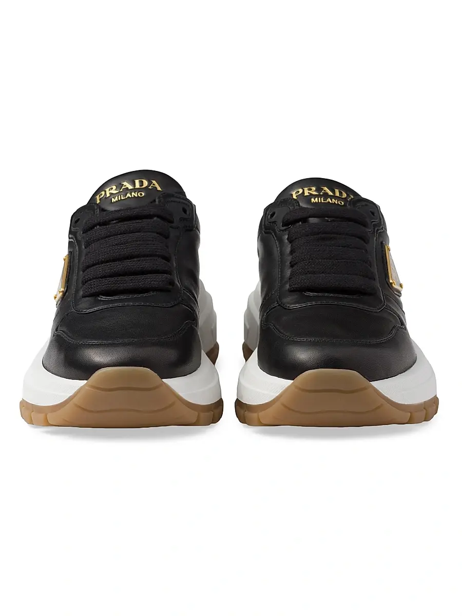 Prada Women's Leather Sneakers | Thumbnail 4 Prada Women's Leather Sneakers | Thumbnail 4