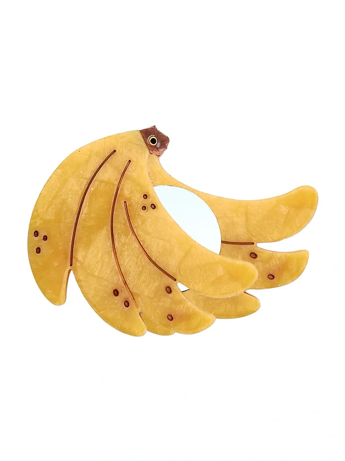 Hand-painted Banana Compact Mirror Hand-painted Banana Compact Mirror