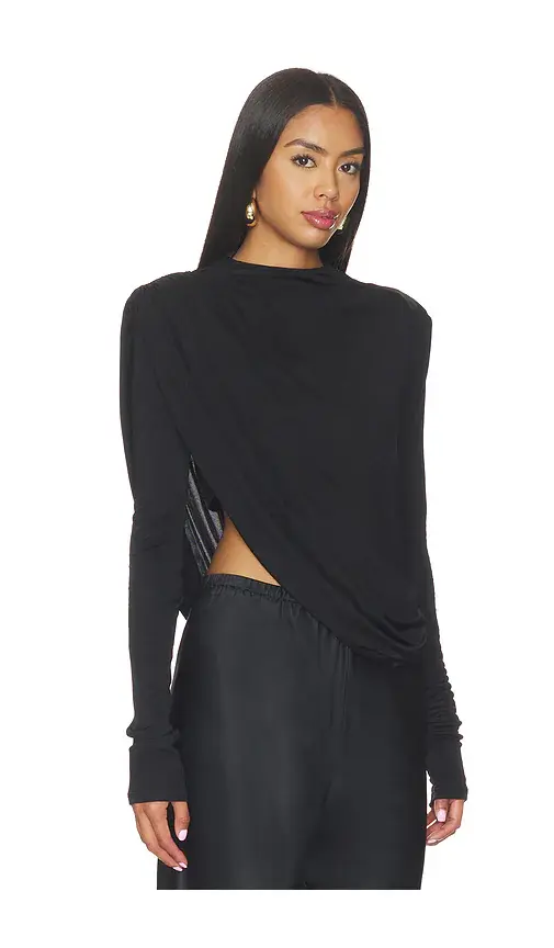 Misha The Draped Sheen Jersey Top | Thumbnail 2 Misha The Draped Sheen Jersey Top | Thumbnail 2