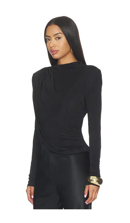 Misha The Draped Sheen Jersey Top | Thumbnail 3 Misha The Draped Sheen Jersey Top | Thumbnail 3