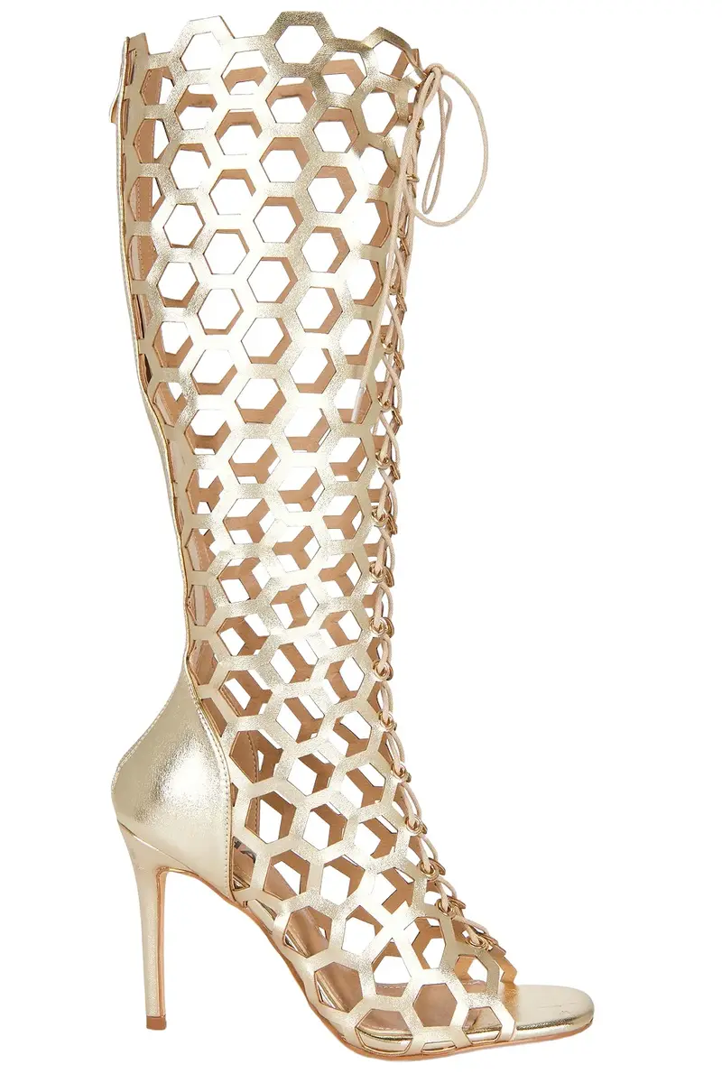 Honeycomb Lace Up Heel Honeycomb Lace Up Heel