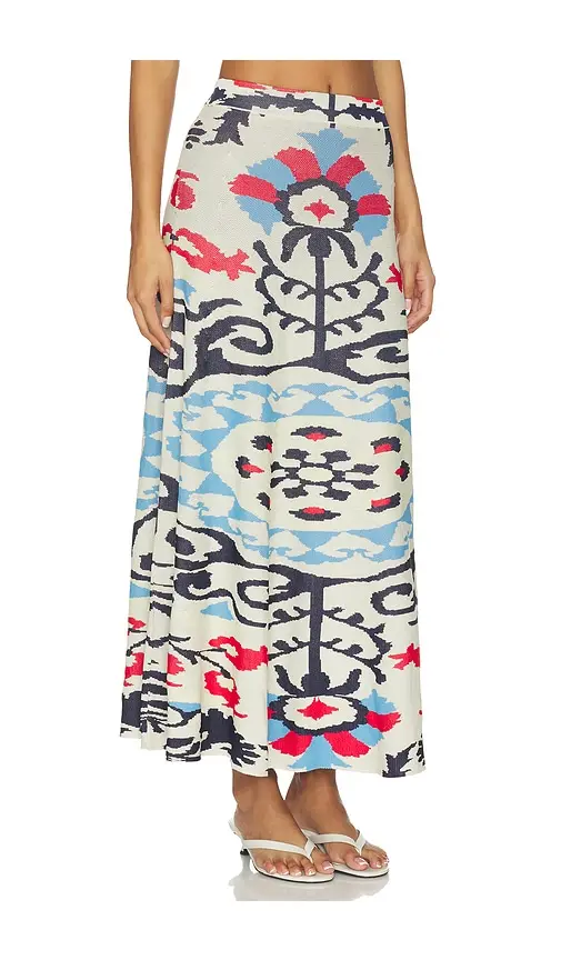 Misa Los Angeles Ocean Midi Skirt | Thumbnail 2 Misa Los Angeles Ocean Midi Skirt | Thumbnail 2