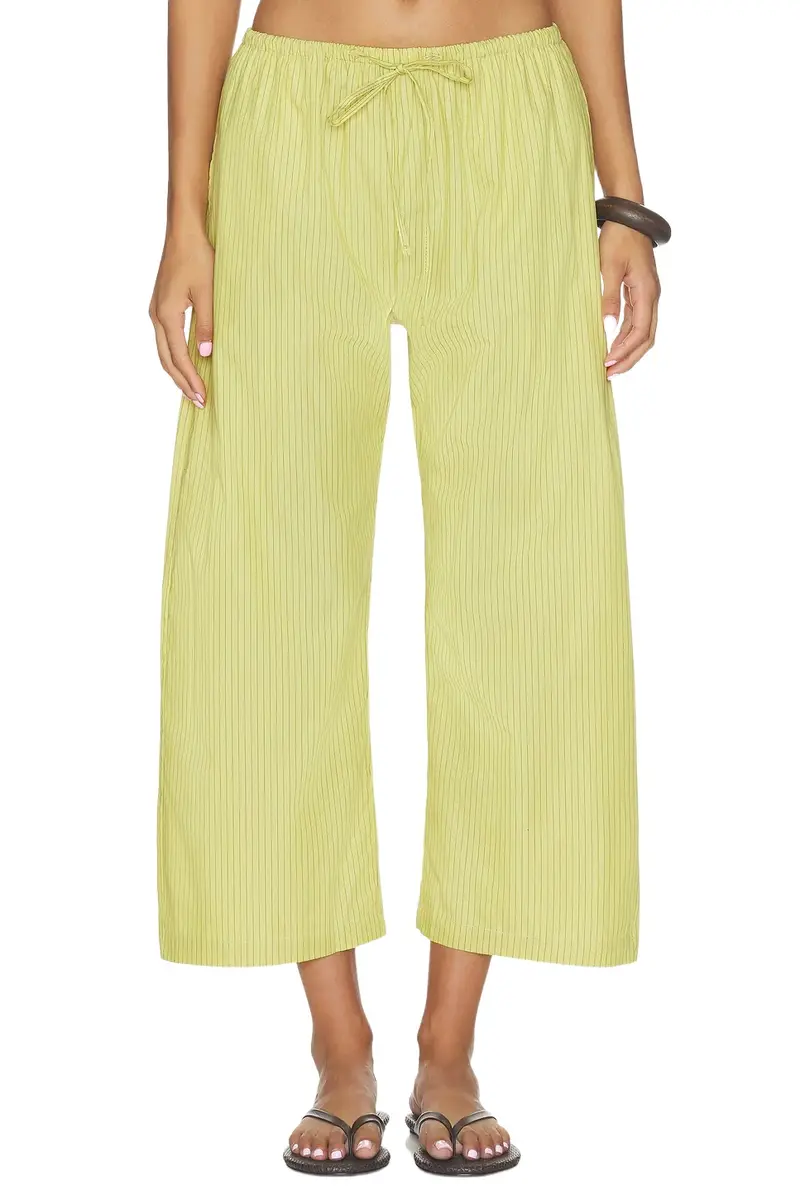 LESET Yoshi Stripe Crop Drawstring Pant