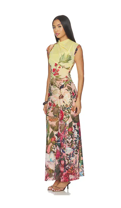 LA FUORI Botanical Symphony Printed Bodycon Dress | Thumbnail 2 LA FUORI Botanical Symphony Printed Bodycon Dress | Thumbnail 2