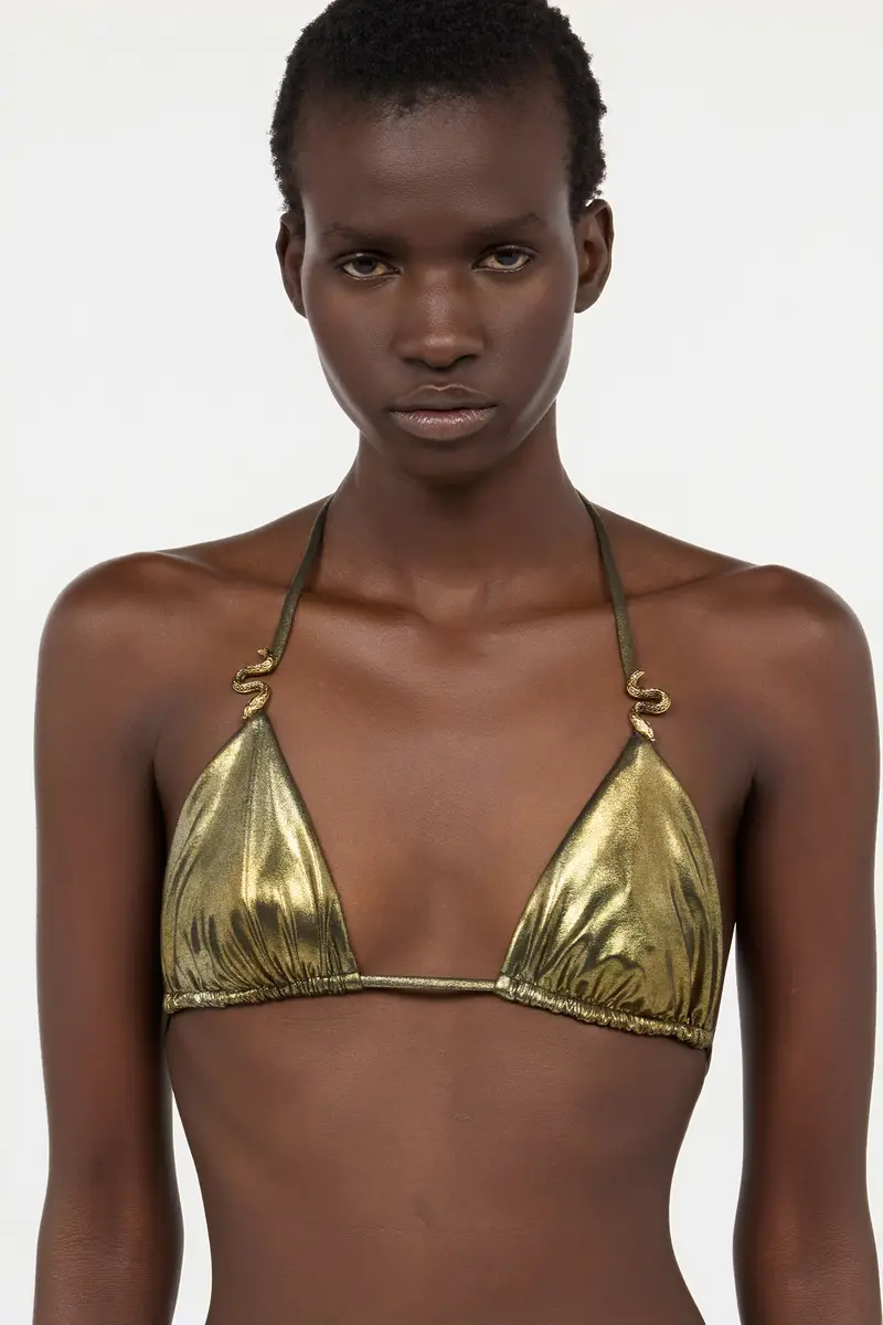Roberto Cavalli Gold Bikini Top with Serpents | Thumbnail 5 Roberto Cavalli Gold Bikini Top with Serpents | Thumbnail 5