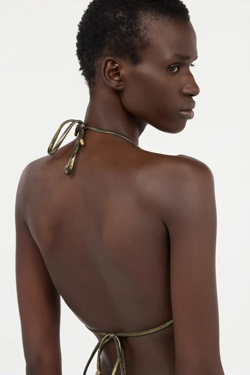 Roberto Cavalli Gold Bikini Top with Serpents | Thumbnail 6 Roberto Cavalli Gold Bikini Top with Serpents | Thumbnail 6