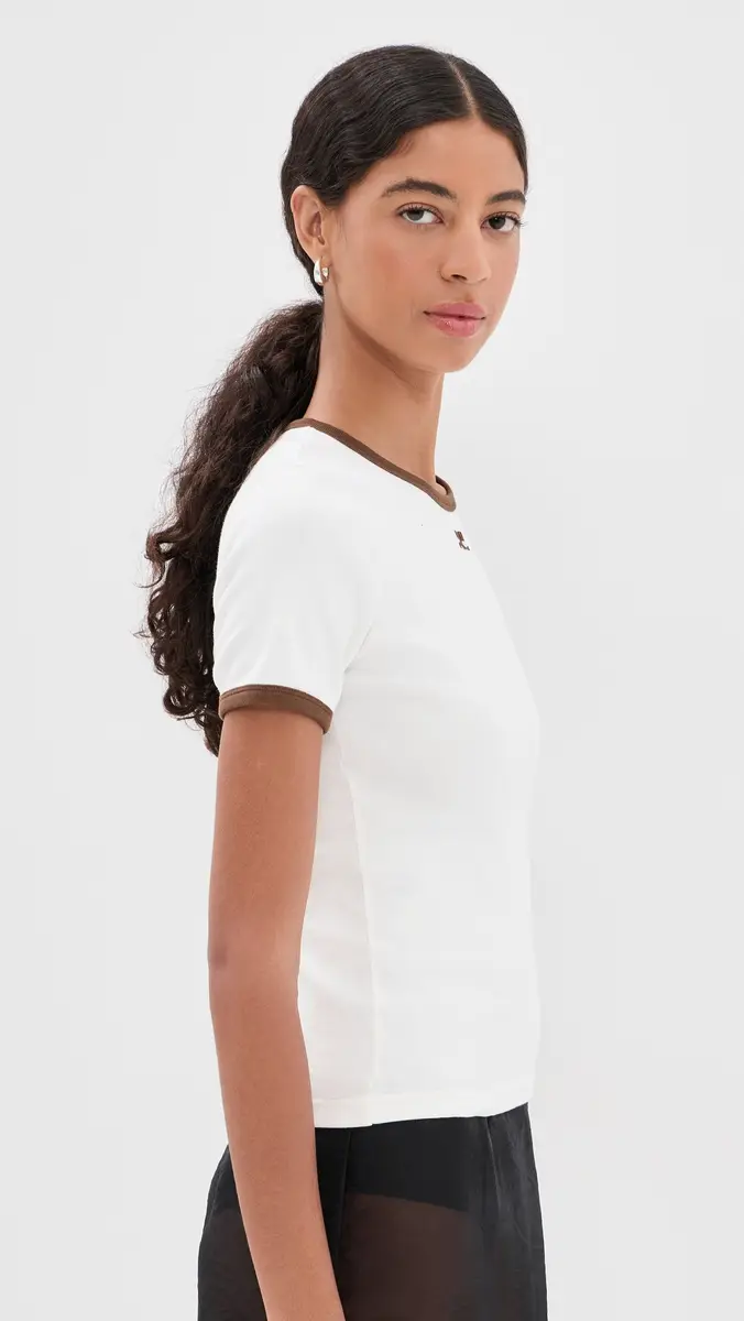 Courrèges Signature Contrast T-Shirt | Thumbnail 4