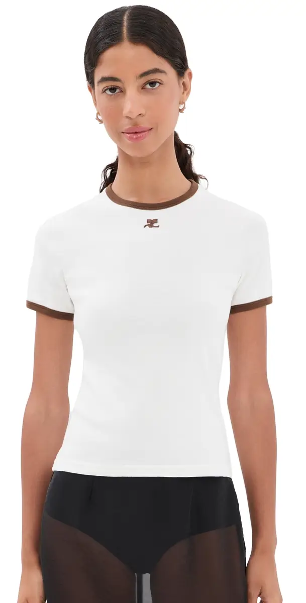 Courrèges Signature Contrast T-Shirt Pillow/Smoky Brown | Image 1 Courrèges Signature Contrast T-Shirt Pillow/Smoky Brown | Image 1
