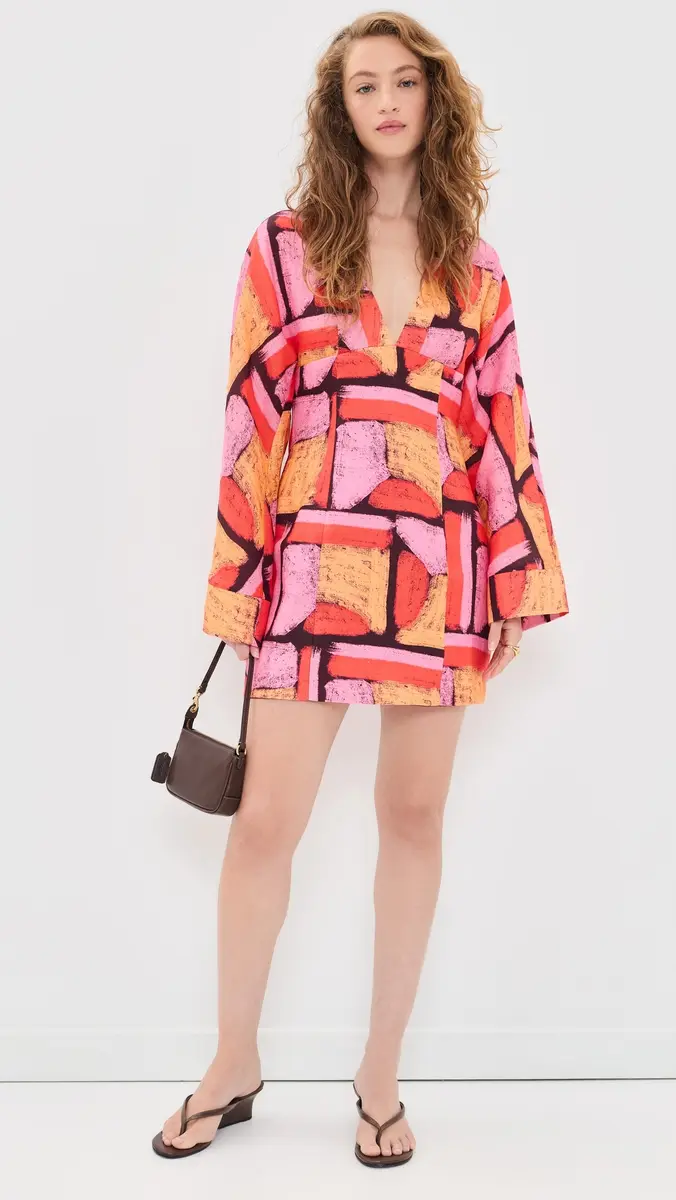 The Wolf Gang Elara Linen Mini Dress | Thumbnail 5