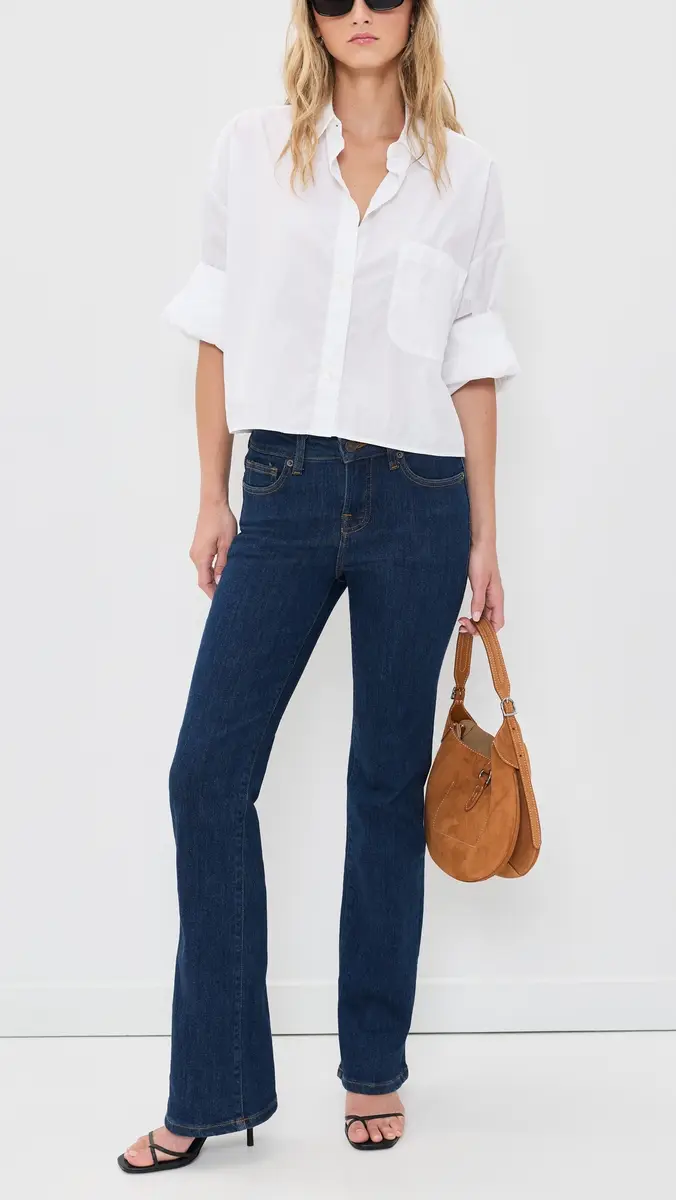 GOOD AMERICAN Good Low Rise Bootcut Jeans | Thumbnail 5 GOOD AMERICAN Good Low Rise Bootcut Jeans | Thumbnail 5