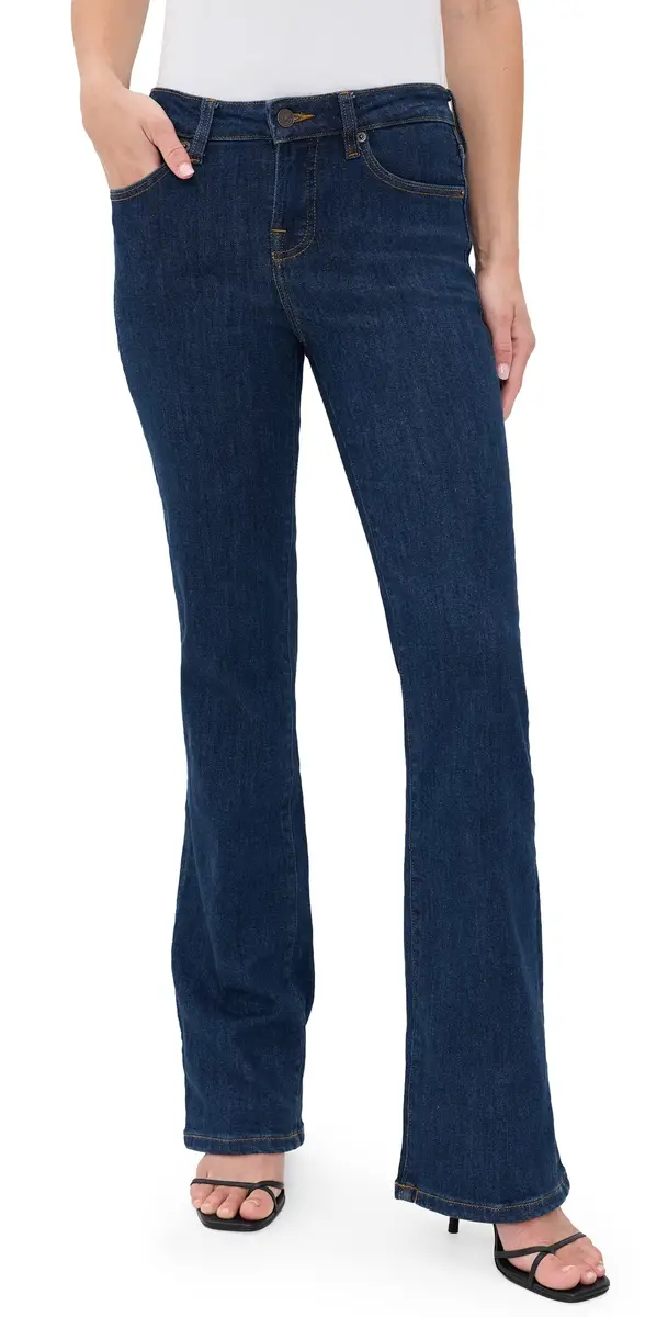 Good American Good Low Rise Bootcut Jeans Indigo31 | Image 1 Good American Good Low Rise Bootcut Jeans Indigo31 | Image 1